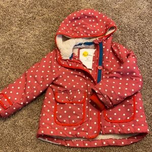Mini Boden Toddler Coat/jacket pink dot 2-3Y